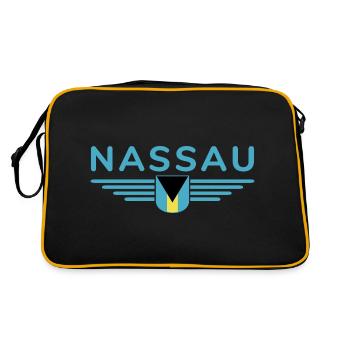 Nassau Bahamas: Tropical T-Shirt - Sac Retro - noir/or - Dos