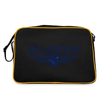 Alaska Fan T-Shirt – USA Style - Retro Bag - black/gold - Back