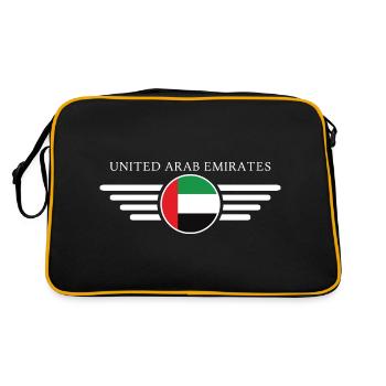 Émirats arabes unis Style Design T-shirt - Sac Retro - noir/or - Dos