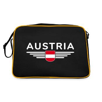 T-shirt de supporter de l'Autriche - Sac Retro - noir/or - Dos