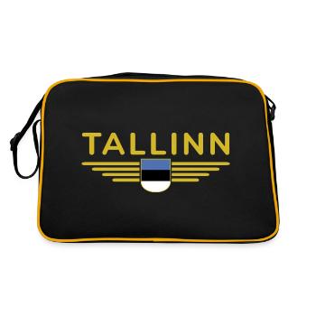 Tallinn T-Shirt – Pour les fans de la capitale - Sac Retro - noir/or - Dos