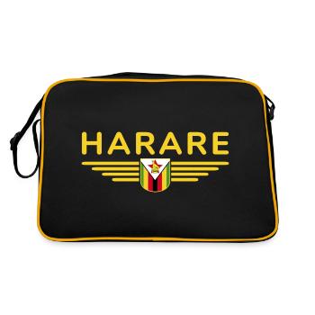 T-shirt Harare pour les fans du Zimbabwe - Sac Retro - noir/or - Dos
