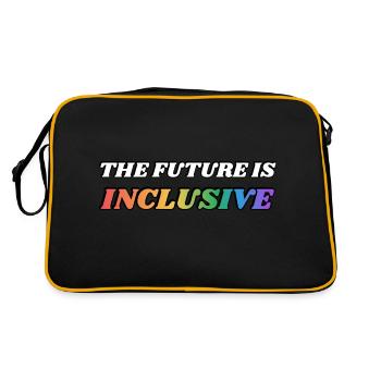 L’avenir est inclusif : arc-en-ciel de la fierté LGBT - Sac Retro - noir/or - Dos
