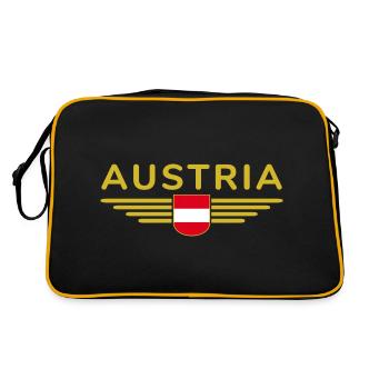 T-shirt de supporter de l'Autriche - Sac Retro - noir/or - Dos