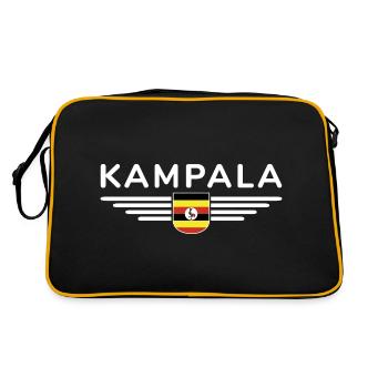 Kampala T-shirt for Uganda fans - Retro Bag - black/gold - Back