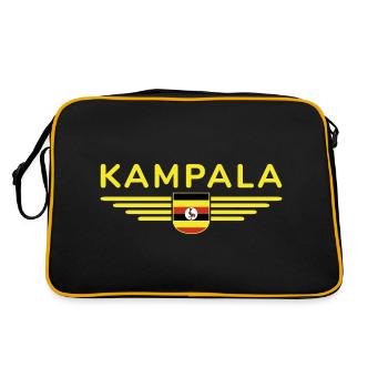 Kampala T-shirt for Uganda fans - Retro Bag - black/gold - Back