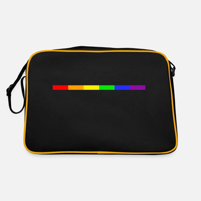 Pride H Stripe - Retro Bag - black/gold