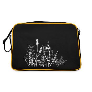 Flower meadow - Retro Bag - black/gold - Back