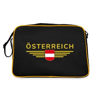 T-shirt de supporter de l'Autriche - Sac Retro - noir/or - Dos