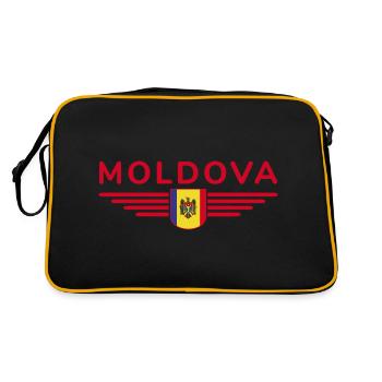 Moldova T-Shirt – Proud of Moldova - Retro Bag - black/gold - Back