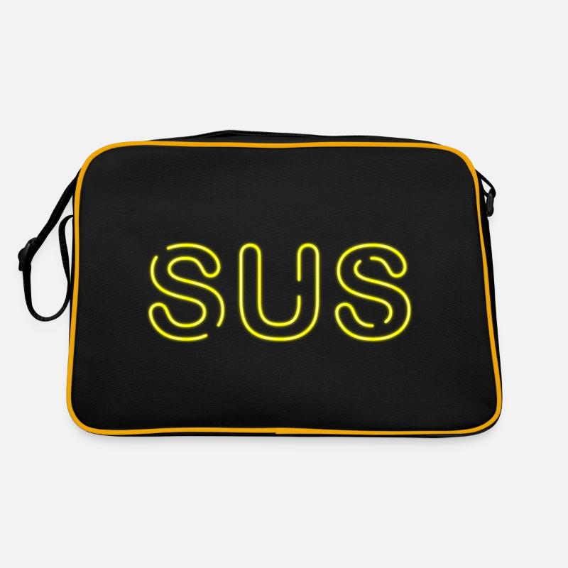 Sus - Jugendwort - Retro Tasche - Schwarz/Gold