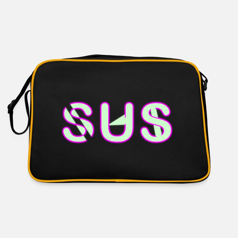 Sus - Jugendwort - Retro Tasche - Schwarz/Gold
