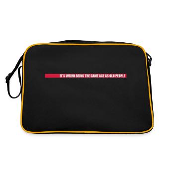 being old people age - Retro Bag - black/gold - Back