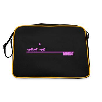 Horse Riding Sun Pink - Sac Retro - noir/or - Dos