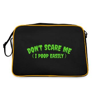 Dont Scare Me I Poop Easily - Retro Bag - black/gold - Back