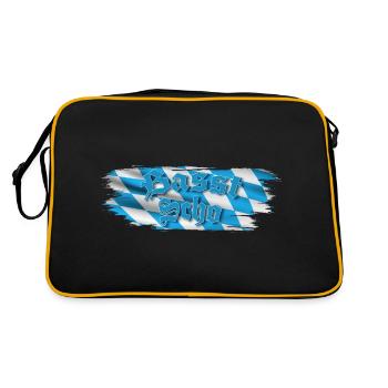 Basst scho - Retro Tasche - Schwarz/Gold - Hinten