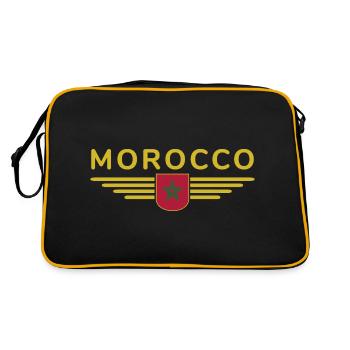 Maillot Maroc Rabat Fan Outfit Design - Sac Retro - noir/or - Dos