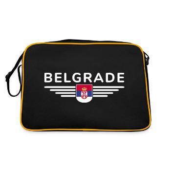 T-Shirt Belgrade – Pour les fans de la capitale - Sac Retro - noir/or - Dos