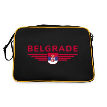 T-Shirt Belgrade – Pour les fans de la capitale - Sac Retro - noir/or - Dos