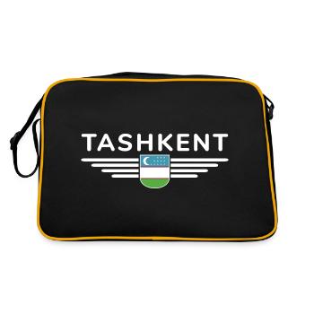 T-shirt Tachkent – Cœur de l’Ouzbékistan - Sac Retro - noir/or - Dos