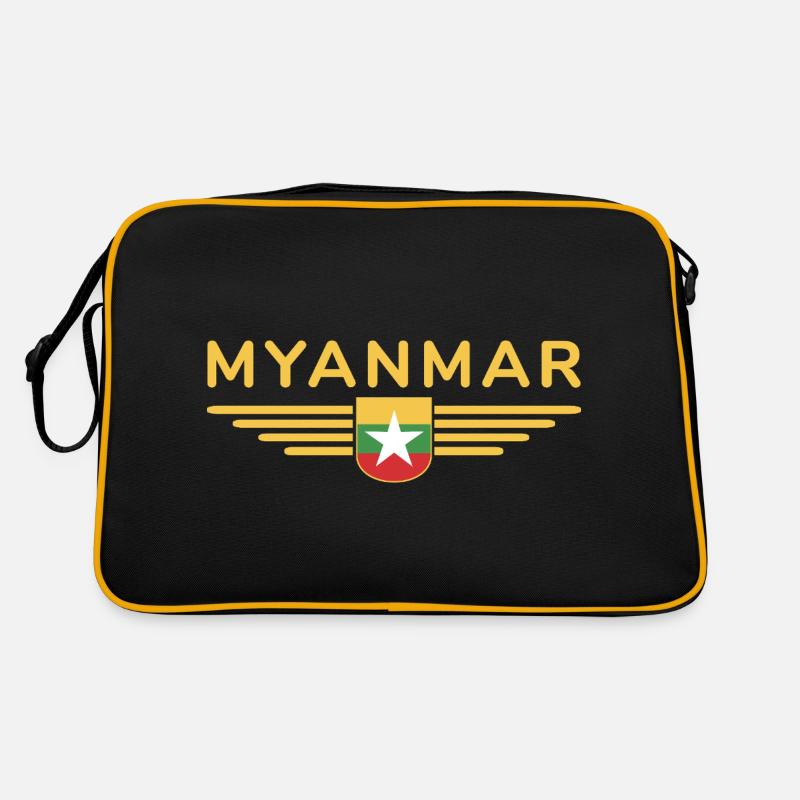 Myanmar T-Shirt – Ein Hauch von Tradition Retro Tasche