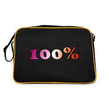 100 % lesbienne - Sac Retro - noir/or - Dos