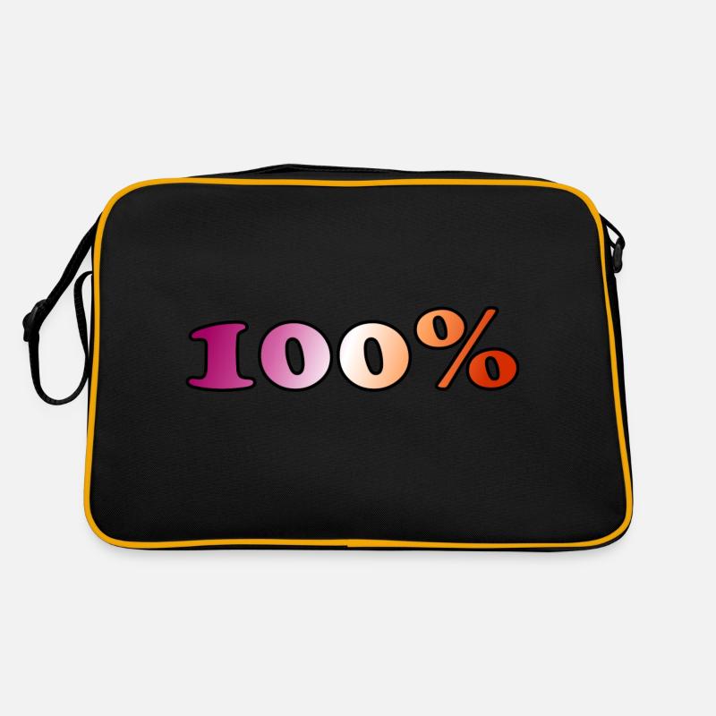 100 Prozent lesbisch Retro Tasche