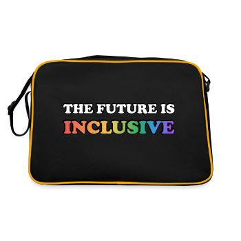 L’avenir est inclusif : arc-en-ciel de la fierté LGBT - Sac Retro - noir/or - Dos
