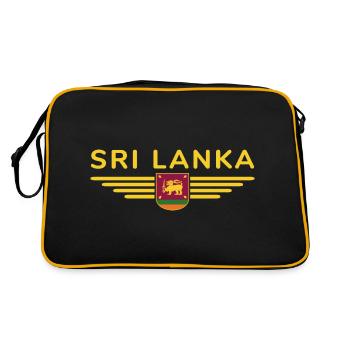 Sri Lanka Design – Experience Island Magic - Retro Bag - black/gold - Back