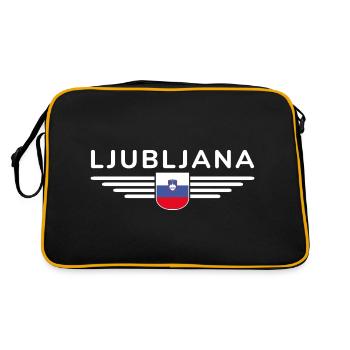 Design tendance de Ljubljana - Sac Retro - noir/or - Dos