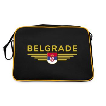 T-Shirt Belgrade – Pour les fans de la capitale - Sac Retro - noir/or - Dos