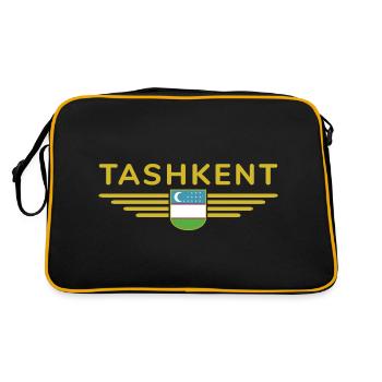 T-shirt Tachkent – Cœur de l’Ouzbékistan - Sac Retro - noir/or - Dos