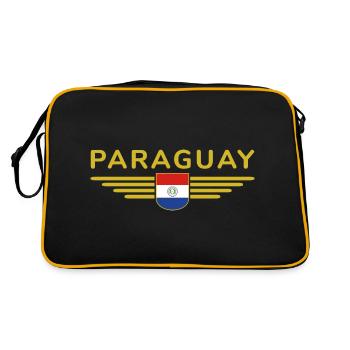 Paraguay Fan T-Shirt - Sac Retro - noir/or - Dos