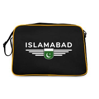 Islamabad Design – Style de la capitale - Sac Retro - noir/or - Dos