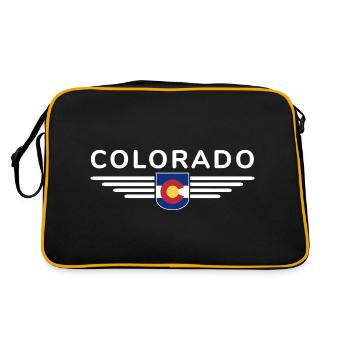 Colorado Fan T-Shirt – Mountains & Adventure - Retro Bag - black/gold - Back