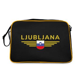 Design tendance de Ljubljana - Sac Retro - noir/or - Dos
