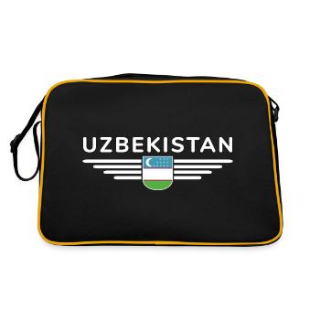 T-shirt de l’Ouzbékistan – Fierté et culture - Sac Retro - noir/or - Dos