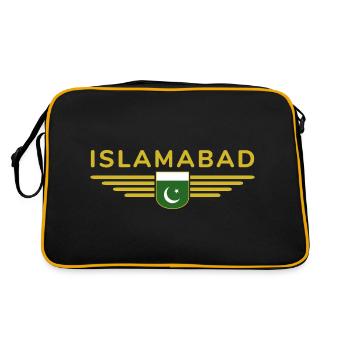 Islamabad Design – Style de la capitale - Sac Retro - noir/or - Dos