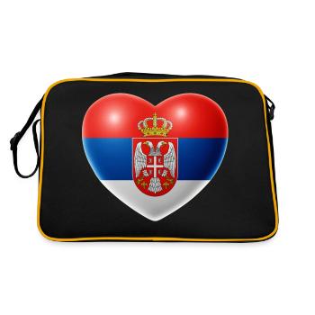 Coeur (Serbie / Srbija) - Sac Retro - noir/or - Dos