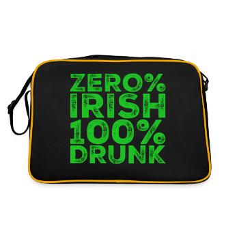 Zéro% irlandaise, 100% ivre - Sac Retro - noir/or - Dos