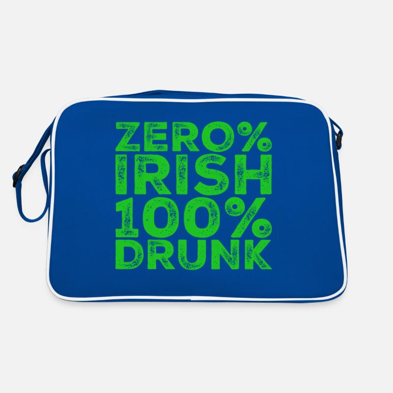 Zéro% irlandaise, 100% ivre Sac Retro