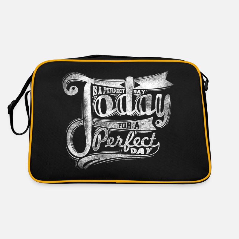 Heute ist perfekt weiß - Retro Tasche - Schwarz/Gold