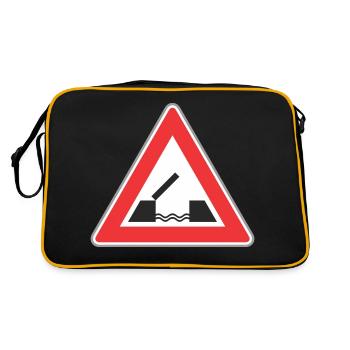 Panneau routier pont - Sac Retro - noir/or - Dos