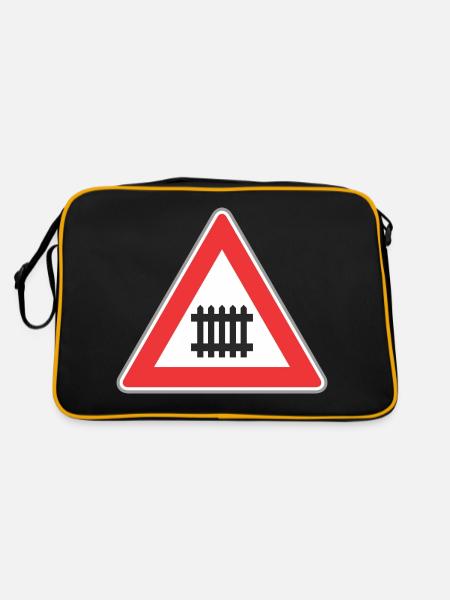 Route façon signe de train - Sac Retro - noir/or - Dos
