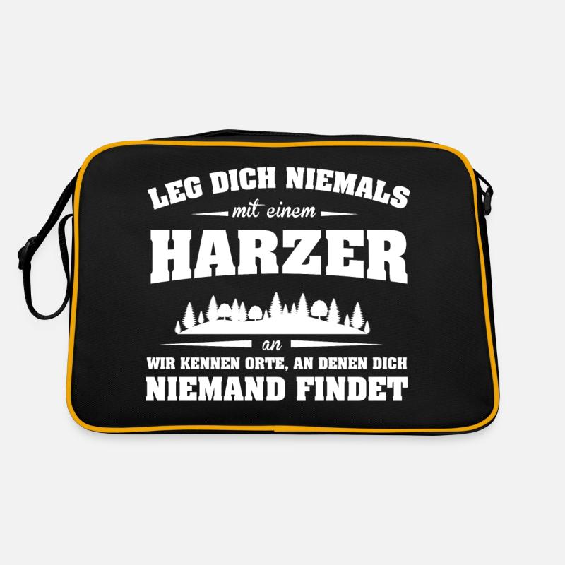 Länder Harzer LDN - Retro Tasche - Schwarz/Gold