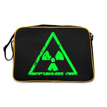 radioactive toxic green - Retro Tasche - Schwarz/Gold - Hinten