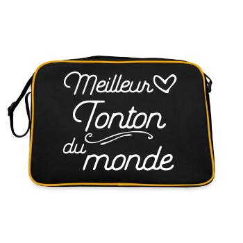 "Meilleur tonton" t-shirt humour tonton - Sac Retro - noir/or - Dos