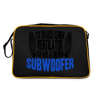 Subwoofer - Retro Tasche - Schwarz/Gold - Hinten