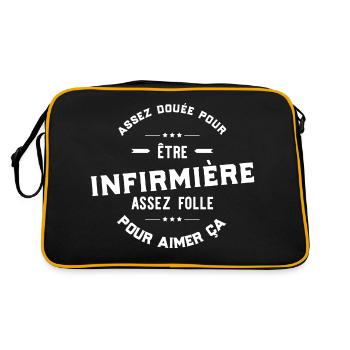 "Infirmière douée" t-shirt humour infirmière - Sac Retro - noir/or - Dos