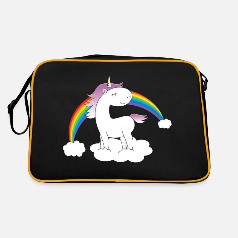 Einhorn auf Wolke Retro Tasche